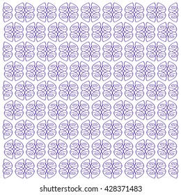 Vector pattern with art ornament. Elements for design . Ornamental lace tracery background.Purple white.

