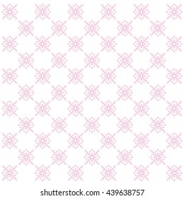 Vector pattern with art ornament. Elements for design . Ornamental lace tracery background.Pink white. 