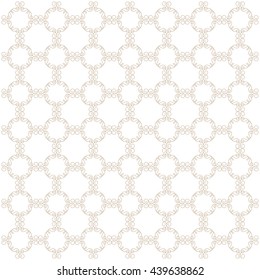 Vector pattern with art ornament. Elements for design . Ornamental lace tracery background.Beige white. 