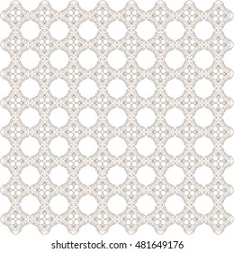 Vector pattern with art ornament. Elements for design . Ornamental lace tracery background .Beige white.Vector illustration.