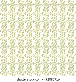 Vector pattern with art ornament. Elements for design . Ornamental lace tracery background.Vector illustration.Green-yellow on white.