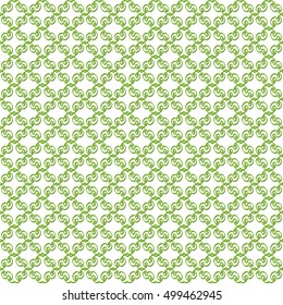 Vector pattern with art ornament. Elements for design . Ornamental lace tracery background. Green. Vector illustration.