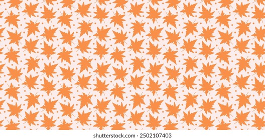 Vector Pattern with autumn leaves and buds, elegant seamless background, botanical print for printing and design