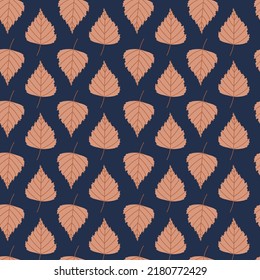 Patrón vectorial con hojas de otoño de linden