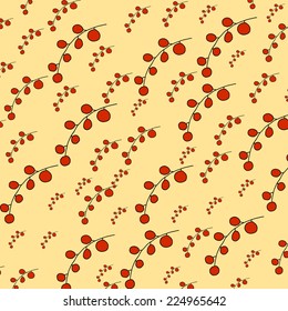 Vector pattern background, berries