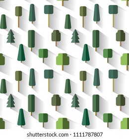 Vector pattern background flat tree