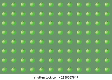 Vector pattern background with green tomatoes