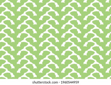 Vector pattern background,. Hand drawn seamless geometric pattern green and white colors.