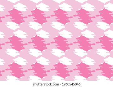 Vector pattern background,. Hand drawn seamless geometric pattern pink and white colors.