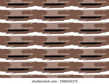 Vector pattern background,. Hand drawn seamless geometric pattern brown, black and white colors.