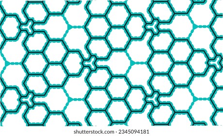 Vector pattern background with hexagon lines