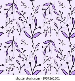 Vector pattern background with leaves. The palette and the backgrounds are soft and the layouts are simplified. The backdrop for greeting cards, posters, banners, and placards.