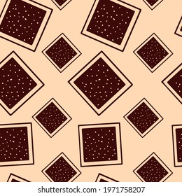Vector pattern background with makeup theme. The palette and the backgrounds are soft and the layouts are simplified.