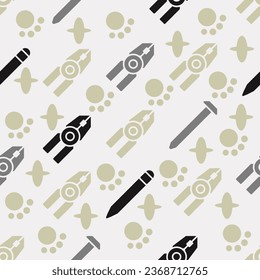 Vector pattern background motif icon tools flat color.seamless wallpaper