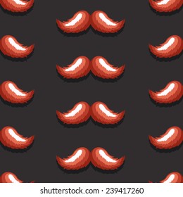 Vector pattern background retro mustache in an elegant style