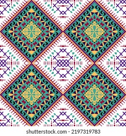 vector pattern, background Squares, geometric shapes, seamless patterns, ethnic backgrounds, greenish-yellow, ornaments, textiles, wrapping paper, packaging, etc.