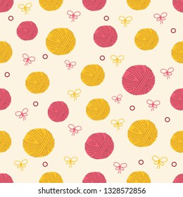 vector pattern with balls of thread