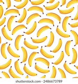 Patrón de Vector con plátano. Textura brillante y veraniega.