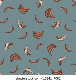 Vector pattern with bananas. Background with bananas. Template for potters, pads, textiles, clothing and other uses.