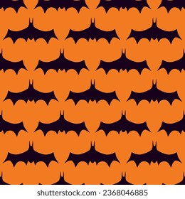 Vector pattern with bat. Seamless bat texture. Halloween background in flat style. Ornament for printing on textile, wrapping paper.