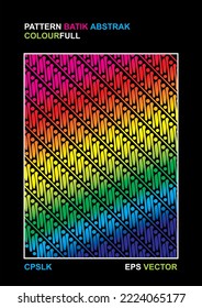 Vector Pattern Batik Parang Colourfull