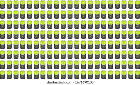 Vector Pattern. Battery, Power Illustration. Background. Flat Web icons.