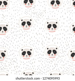vector pattern with bears astronauts