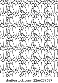 vector pattern. 
Beautiful black and white illustration for adult coloring book with rectangle abstract linear tribal pattern