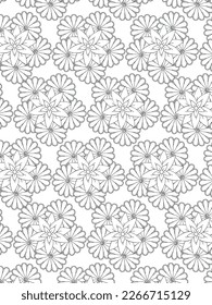vector pattern. 
Beautiful black and white illustration for adult coloring book with rectangle abstract linear tribal pattern