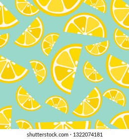 Vector pattern, beautiful lemons, in a flat style,