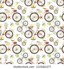 Vector Pattern with Bicycle Image