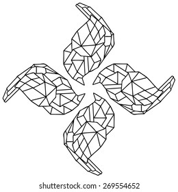 vector pattern with birds made lines