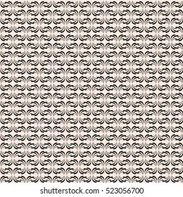 Vector pattern of black figures on a beige background for wallpaper and coatings.