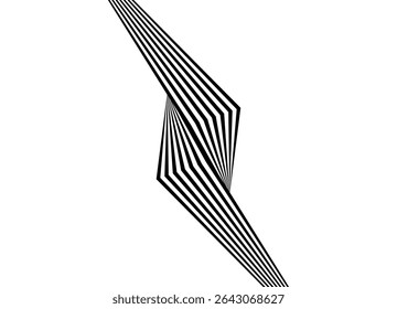 Vector pattern of black lines on white background with retro lines. Striped Design Element. Modern vector background. Dividing stripe