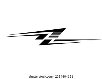 Vector pattern black on a white background for a sports car, motorcycle, boat, vehicle, sportswear, toys. sticker. Arrow. Speed. Trendy vector background.