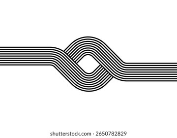 Padrão de vetor de linhas paralelas pretas em um plano de fundo branco em estilo retrô. Elemento de design para publicidade, embalagem, roupas esportivas. Vetor desportivo de fundo