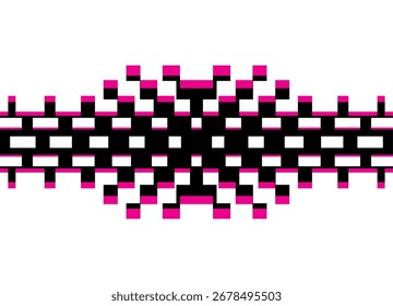 Padrão de vetor de pixels abstratos pretos e roxos em um plano de fundo branco. Elemento de design. Fundo de vetor para embalagem, publicidade, capas.