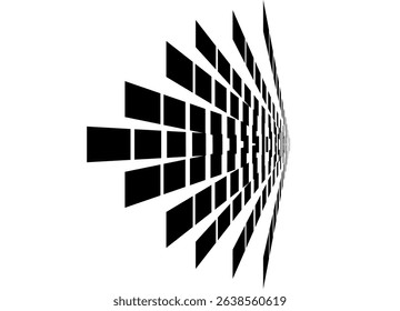Vector pattern of black striped stripes on a white background. Abstract design element. Trendy vector background. For social networks, ads, posters, covers.