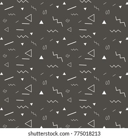 Vector pattern and black   white  Form triangle  line  circle grey  Hipster fashion