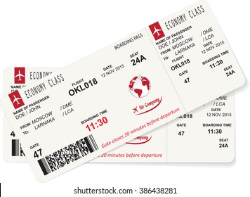 Vector pattern of a boarding pass