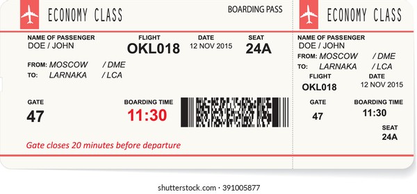 Vector pattern of a boarding pass