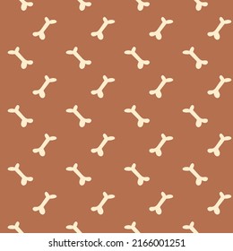 vector pattern of bones for dogs.  footprint cartoon tile background repeat  isolated illustration gift wrap papers light print ready light color