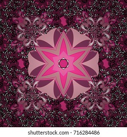 Vector pattern. Botanical seamless pattern. Watercolor effect. Organic elements.