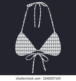 Vector pattern bra design for women