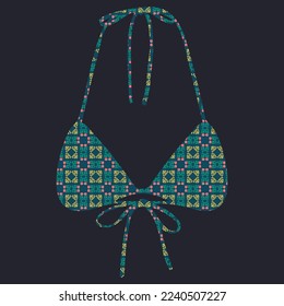 Vector pattern bra design for women