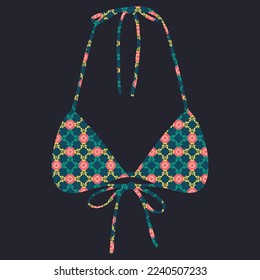 Vector pattern bra design for women