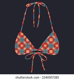 Vector pattern bra design for women