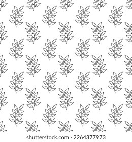 Vector pattern branches, hand drawn. For textiles, wallpaper, packaging, paper. Isolate.