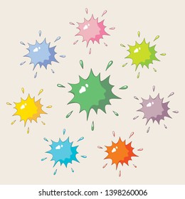 Vector pattern with bright color blots.