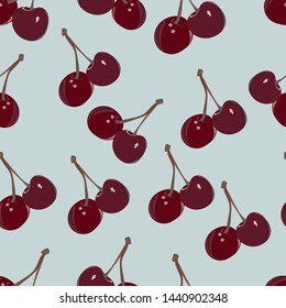vector pattern with bright and juicy fruits